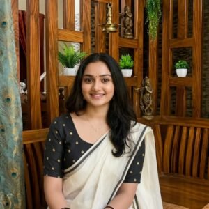 Item Code-DD07,Kerala Puliyilakara Set Saree Black