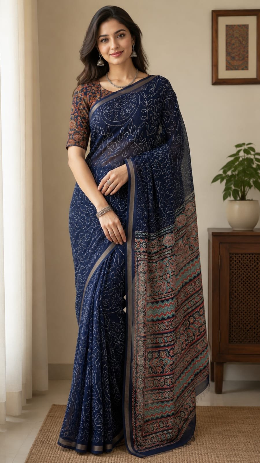 Item Code-DD31, Beautiful Semi Cotton Saree